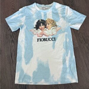 Fiorucci Angel Graphic Tee in Blue and White
